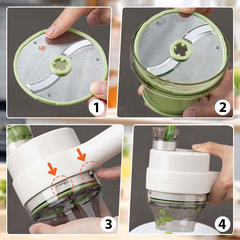 🔥BIG SALE 50% OFF🔥Multifunctional Handheld Electric Vegetable Cutter Set