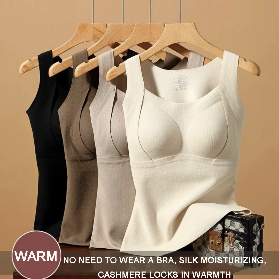 Thickened Warm Tank Top with Shelf Bra