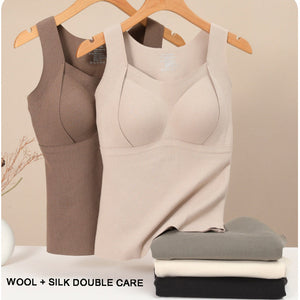 Thickened Warm Tank Top with Shelf Bra