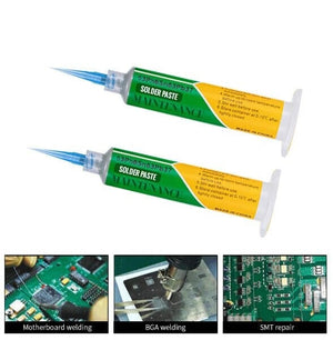 Syringe solder paste