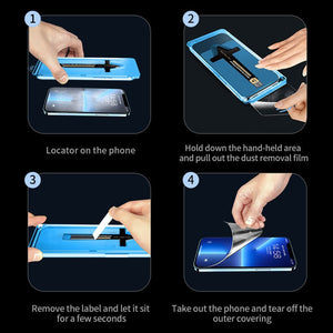 Tempered Glass Screen Protector & Quick Installation Tool For Samsung Galaxy