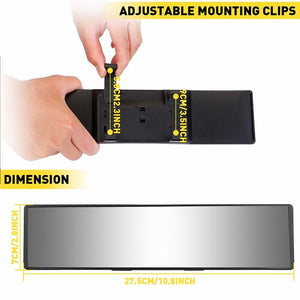 Panoramic Convex Car Rear View Mirror Wide Angle Clip