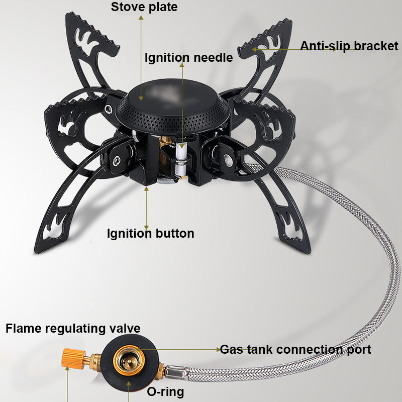 Outdoor Split Gas Stove Camping Portable Windproof Tea Stove