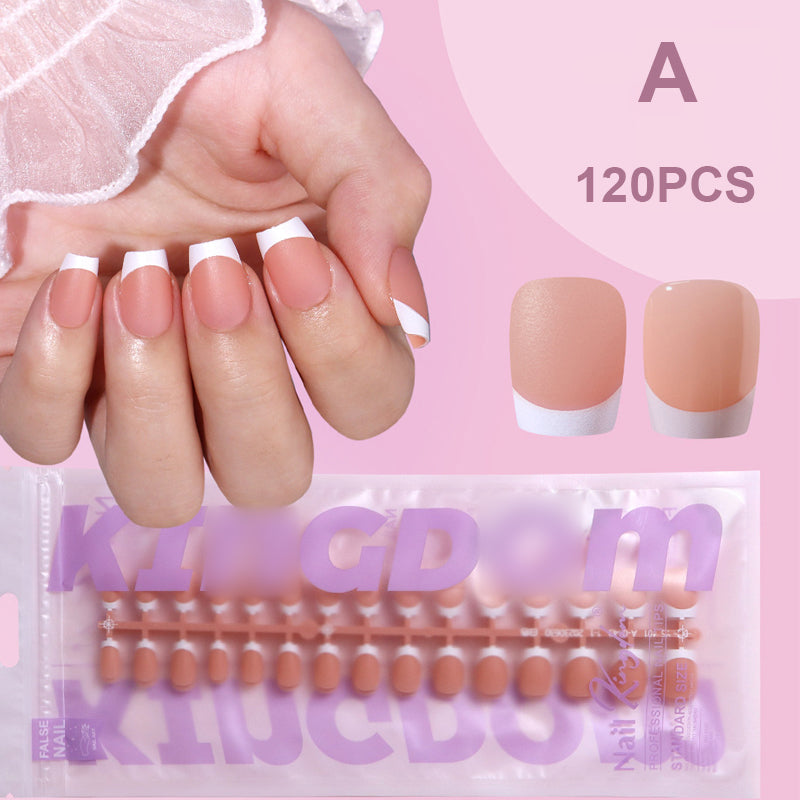 (120PCS)New Exquisite False Nails Seamless Removable False Nail Patches Wearable Nails