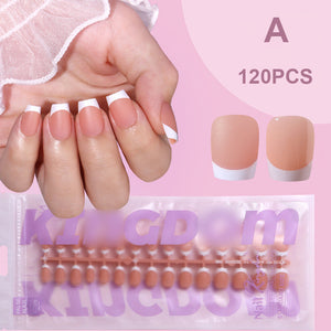 (120PCS)New Exquisite False Nails Seamless Removable False Nail Patches Wearable Nails