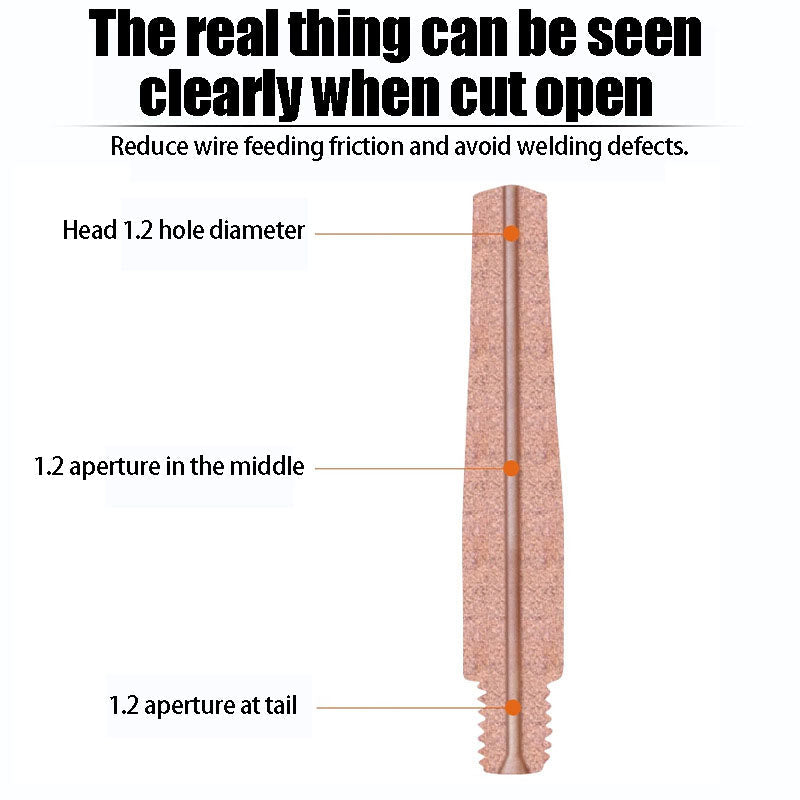 Conductive welding nozzle (non-stick welding slag)