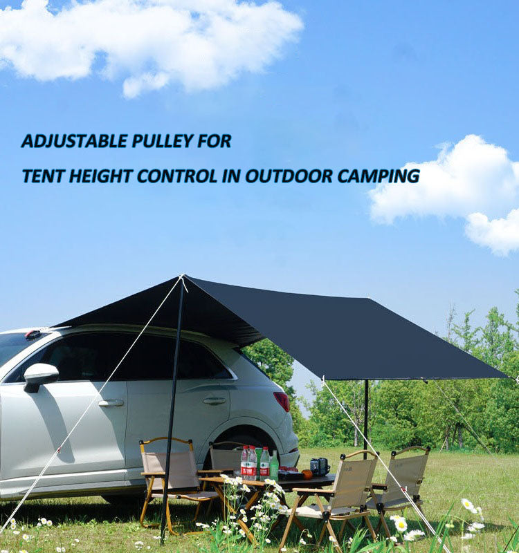 Adjustable Pulley for Tent Height Control in Outdoor Camping