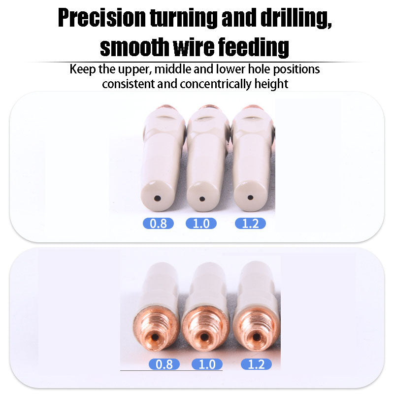 Conductive welding nozzle (non-stick welding slag)