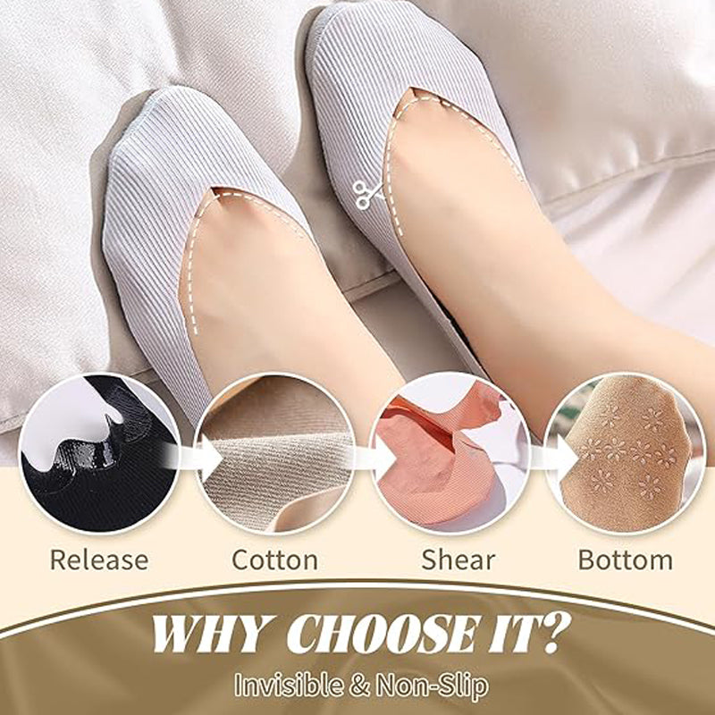 💕Summer Women's Thin Shallow Invisible Ultra-thin Non-slip Boat Socks