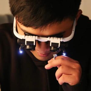 LED Glasses Magnifying Glass