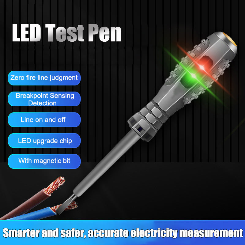 High Torque Alloy Dual Light Color Light Measuring Electric Pen Induction Electric Pen Screwdriver