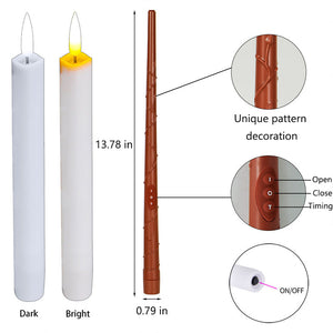 Magic Wand Remote Control Suspended Candle With Fishing Line Hook Halloween Party Decoration