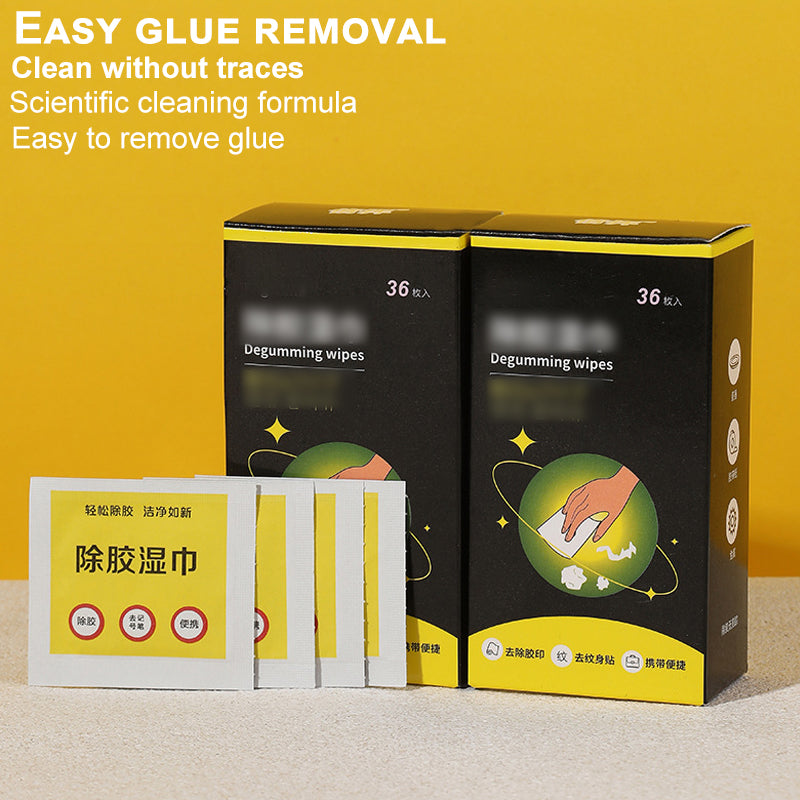 (36 PCS)Glue Removal Wipes, Super Strong Glue Removal Without Damaging Paint