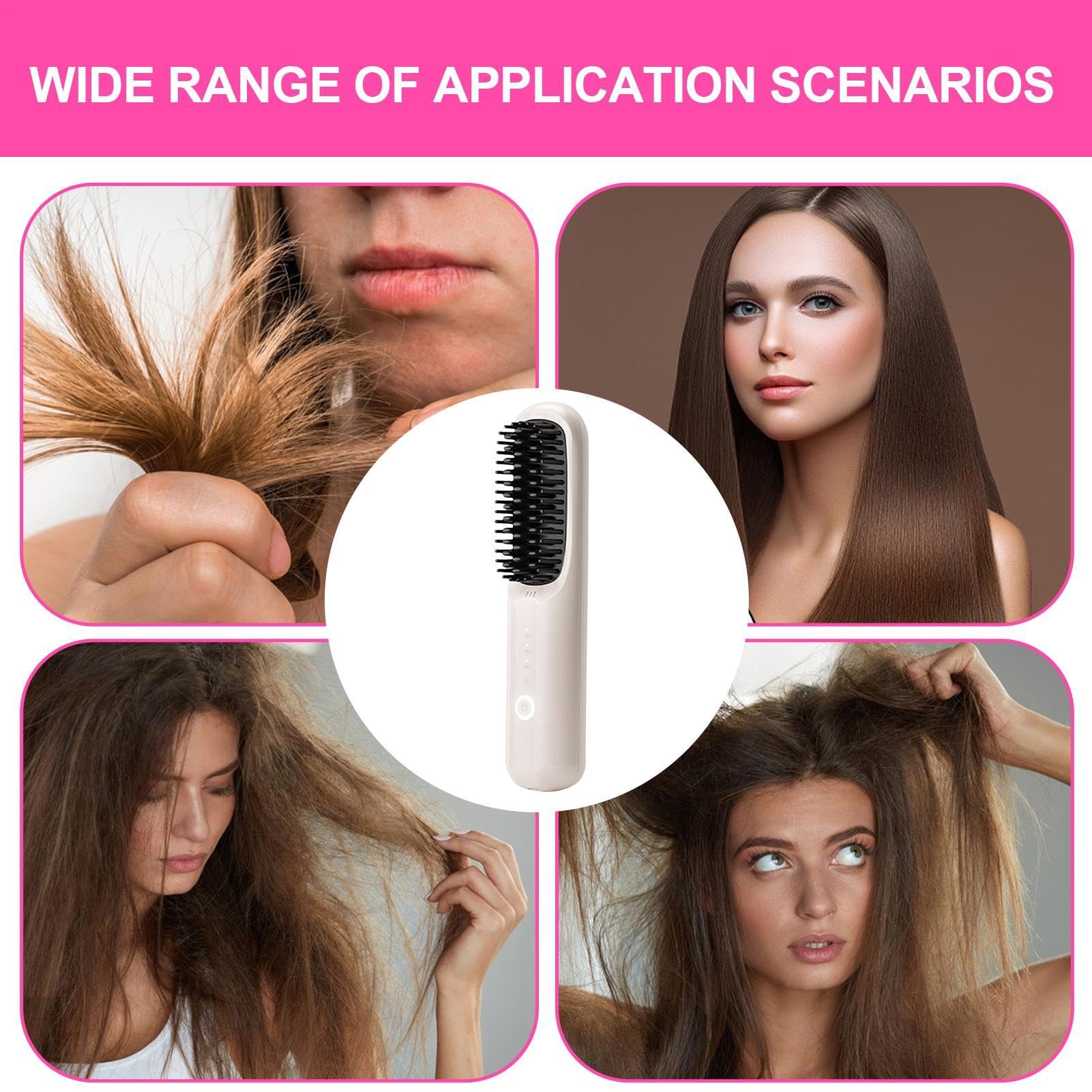 Cordless Hair Straightener Brush