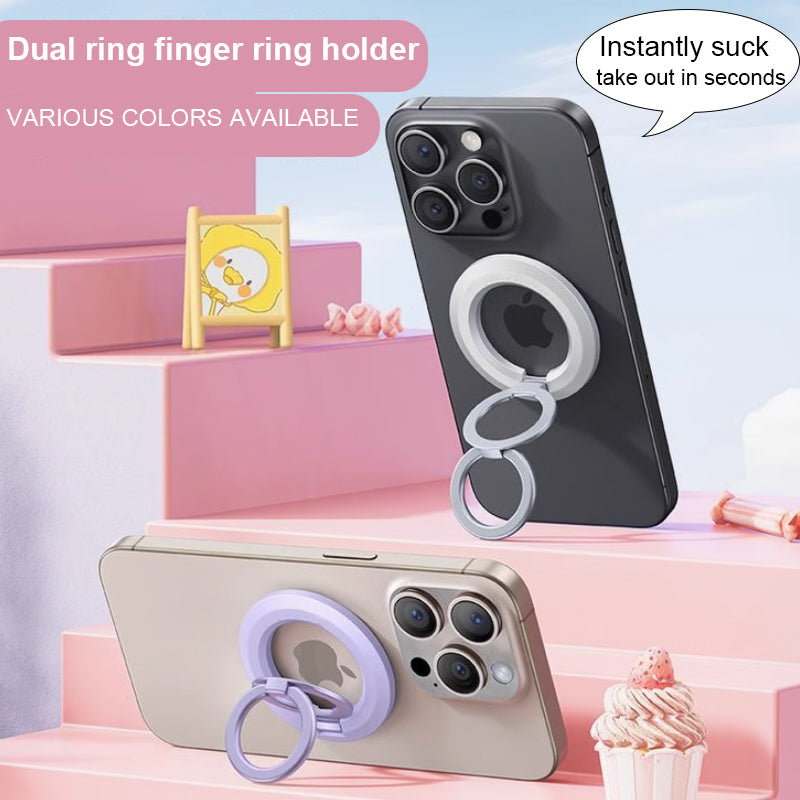 Magnetic mobile phone holder buckle magnetic finger ring buckle