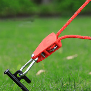 Adjustable Pulley for Tent Height Control in Outdoor Camping