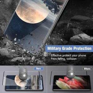 Tempered Glass Screen Protector & Quick Installation Tool For Samsung Galaxy