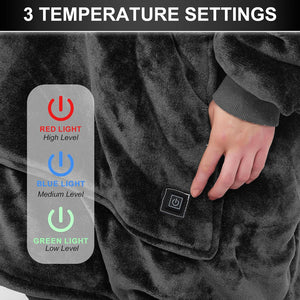 Outdoor Heating Blanket Hooded Lazy Blanket Double-layer Lazy Pajamas