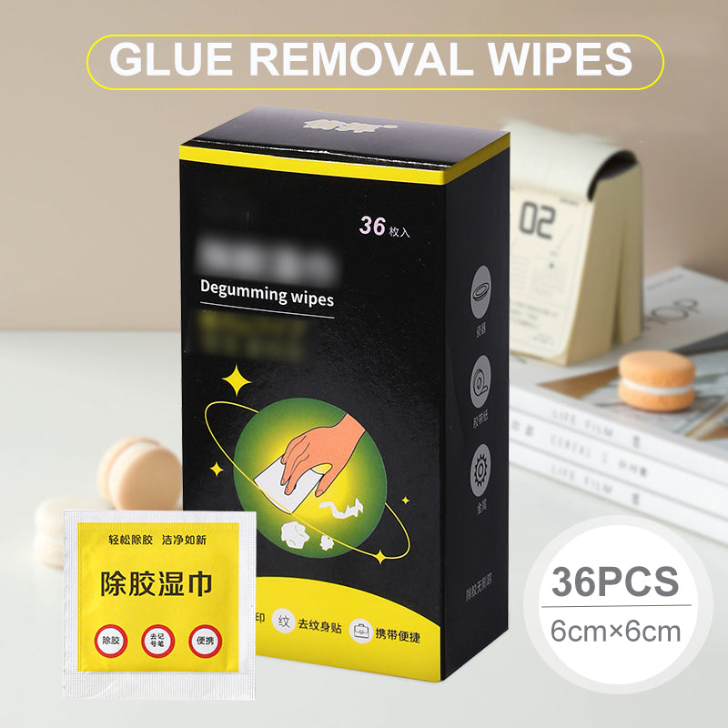 (36 PCS)Glue Removal Wipes, Super Strong Glue Removal Without Damaging Paint