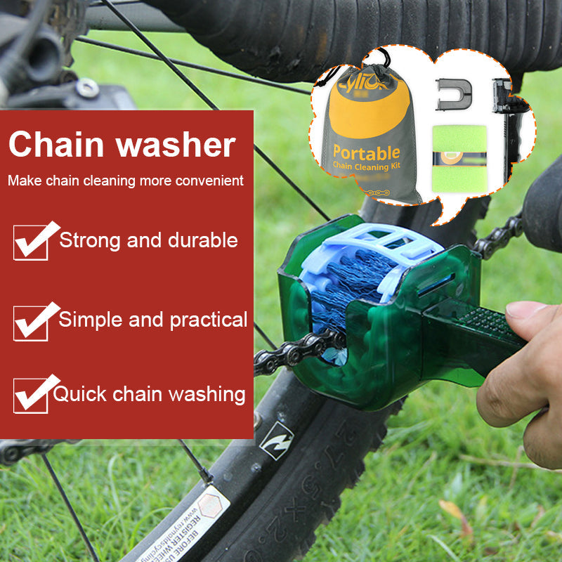 Bicycle Chain Washer Chain Brush Cleaning Maintenance Tool