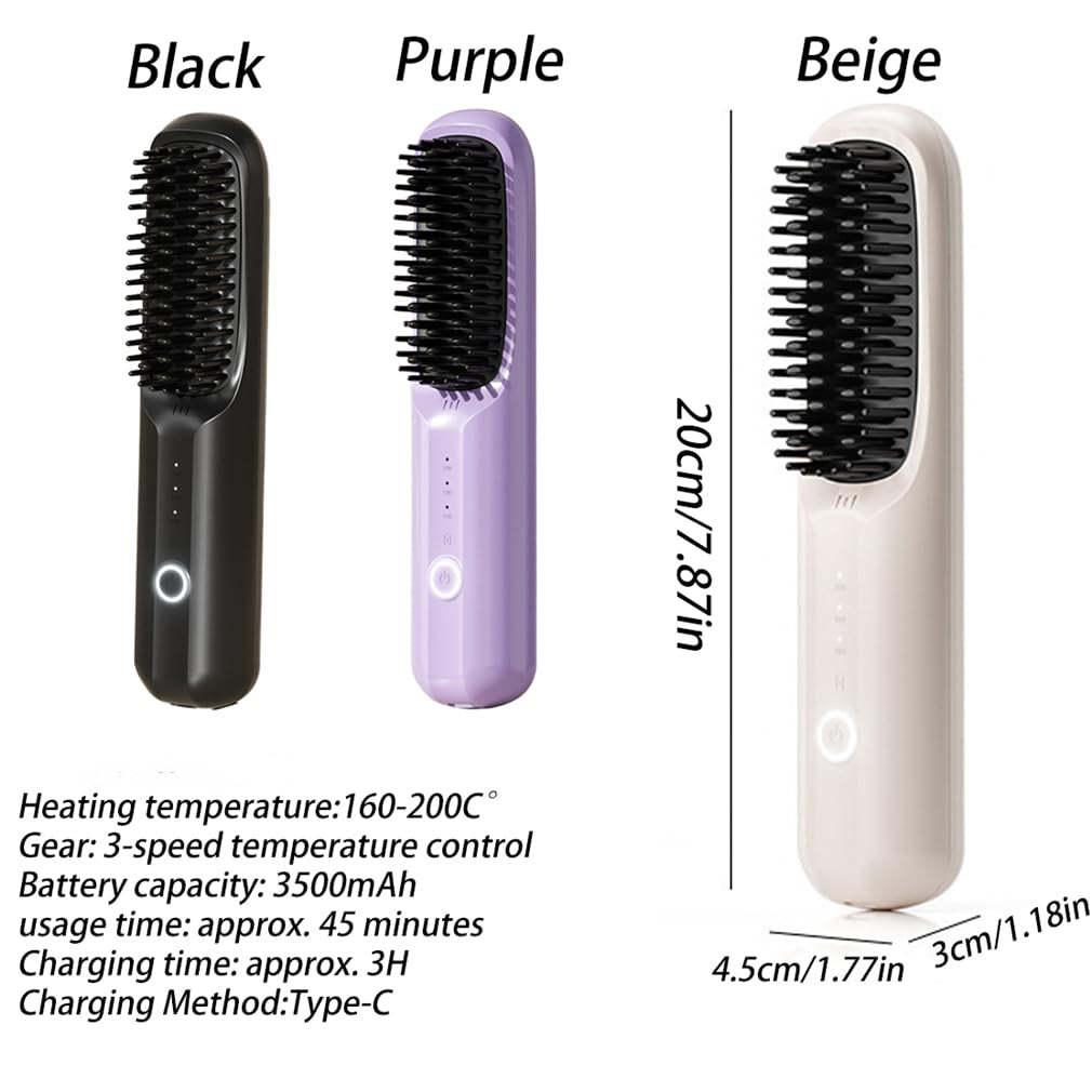 Cordless Hair Straightener Brush