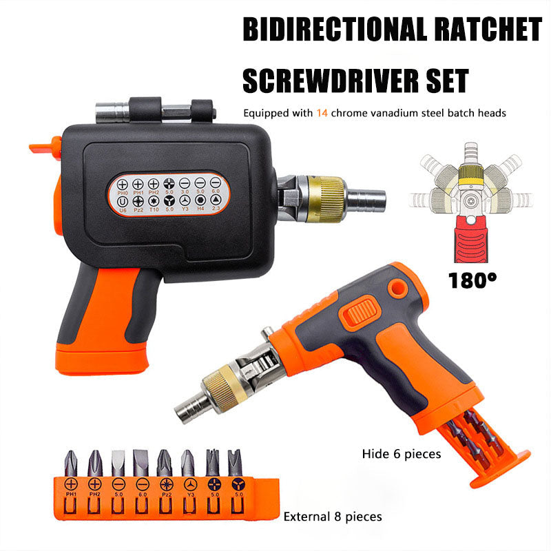 Ratchet Screwdriver Set Multi-Angle Adjustable