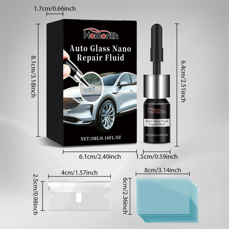 Auto Glass Nano Repair Fluid Kit