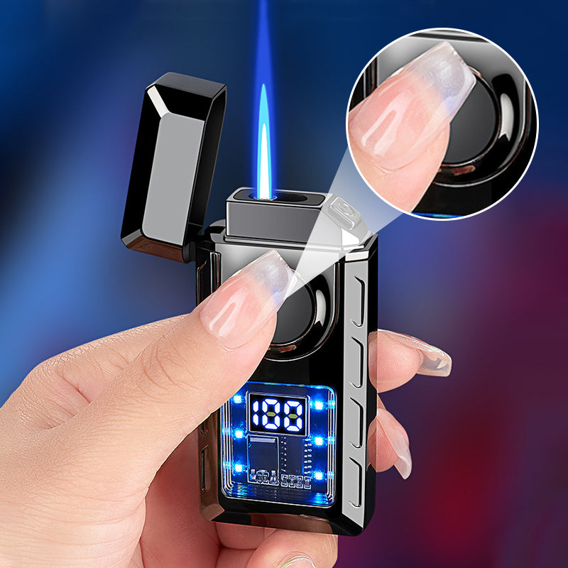 🔥Hot Sale🔥Multi-Functional Dual Flame Lighter with Colored Lights