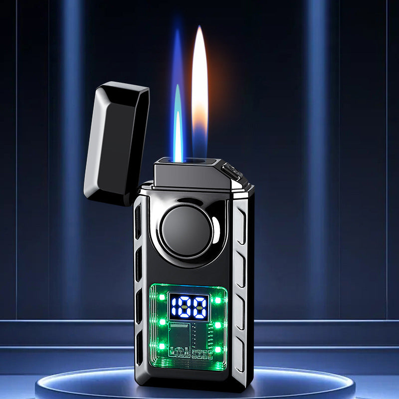 🔥Hot Sale🔥Multi-Functional Dual Flame Lighter with Colored Lights