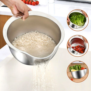 🔥HOT SALE🔥Stainless Steel Rice Strainer Bowl