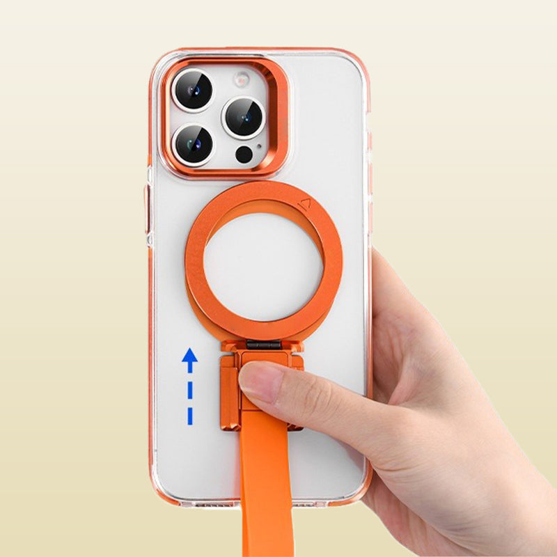 Magnetic Phone Case with Finger Strap & Stand